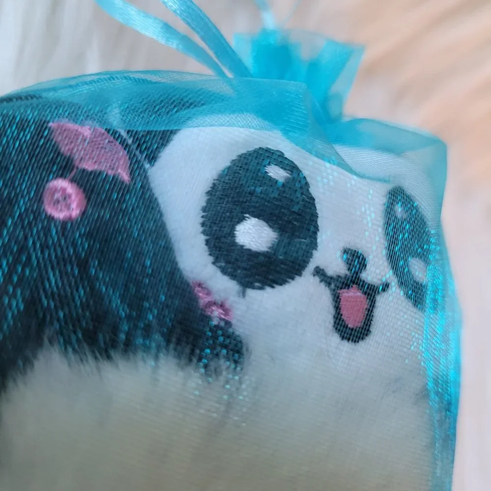 Set of 2 Plush Panda Scrunchies
